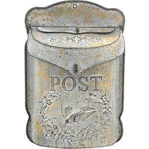 Vintage Wall Mount Mailboxes for Outside House Decor, Gray