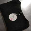 Anrabess Long Sleeve V Neck Black Shirt, Size: XS