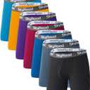SkyRoad Men's Ultra-Comfort Boxer Briefs 7-Pack, Moisture-Wicking, Breathable & No Ride Up with Fly (Medium, Multicolor)