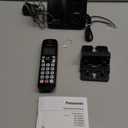 Panasonic Cordless Phone with Advanced Call Block, Bilingual Caller ID, Easy to Read Large High-Contrast Display, Expandable System with 1 Handset, KX-TGD810B (Black)