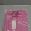 HOTOUCH Cap Sleeve Shirt Top for Women's Trendy Crew Neck Blouse Basic Textured T-shirts Tunic with Pocket  (Medium), Pink 