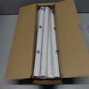 White Curtain Rods for Windows 72 to 144 Inch, 1" Boho Extra Long Decorative Drapery Rod with Twine Wrapped End Cap Finials, Adjustable Rustic Farmhouse Window Treatment Rods, Easy Install