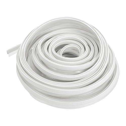Motoforti Universal Car Door Edge Protective Sealing Strip U-Type Door Scratch Protection Guard, 49.21ft 15m, Anti-scratch Collision, Rubber, White