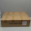 XXXL Jumbo Stainless Steel Litter Box with Lid, 26" L x 18" W x 17" H Extra Large Stainless Steel Litter Box, 400 Count Cat Poop Bags + Cat Litter Mat,Non-Sticky, Anti-Leakage, Easy to Clean (dark gray)