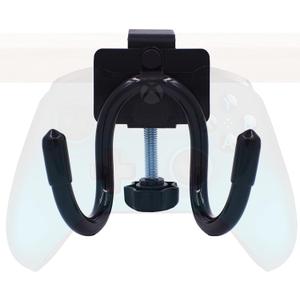 YYST Desk Mount Game Controller Holder Clamp On Hanger Holder Storage Rack Compatible with PS3/PS4/PS5/Xbox 360/Xbox One/S/X/Elite/Series S/Series X Controller, Pro Controller (1)
