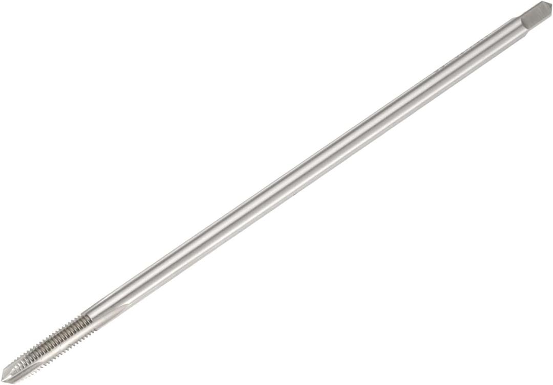 uxcell M5 x 0.8 H2 Metric Spiral Point Thread Tap, 150mm (6") Extra Long Screw Tap Threading Tapping Tool, High Speed Steel Machine Taps Tapping Bit