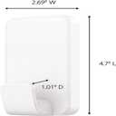 Command 15 Lb XL Heavyweight Wall Hook, Damage Free Hanging Wall Hook with Adhesive Strips, Heavy Duty Single Wall Hook for Hanging Back to School Organizers, 2 White Hooks and 8 Strips