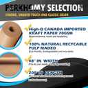 PerkHomy 48" x 2,400" (200') Brown Kraft Paper Roll for Craft Bulletin Board Paper Art Table Covering Crafting Gift Wrapping Bouquet Packing Parcel 70GSM 50LB (Brown, 48" x 200')