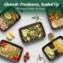 Glotoch Meal Prep Containers 32oz 100 Pack(200 Piece) with Lids, Reusable 1-Compartment Food Storage Containers, Bento Lunch Boxes, Microwave/Freezer/Dishwasher Safe, BPA-Free Takeout Boxes