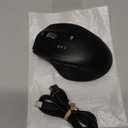 Wireless Mouse with Bluetooth, USB-A, USB-C Receiver, Rechargeable, Full-Size Mouse, Silent, Ergonomic, for MacBook/Laptop/Computer/PC/iPad-Black