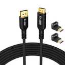 8K DisplayPort to HDMI Cable 4 Feet, DP 1.4 to HDMI 2.1 Video Cord (8K@60Hz,4K@120Hz), Uni-Directional Braided Monitor Cord, Support Dynamic HDR, HDCP 2.3, DSC 1.2, for RTX 3090, RX 6900, PC, AMD