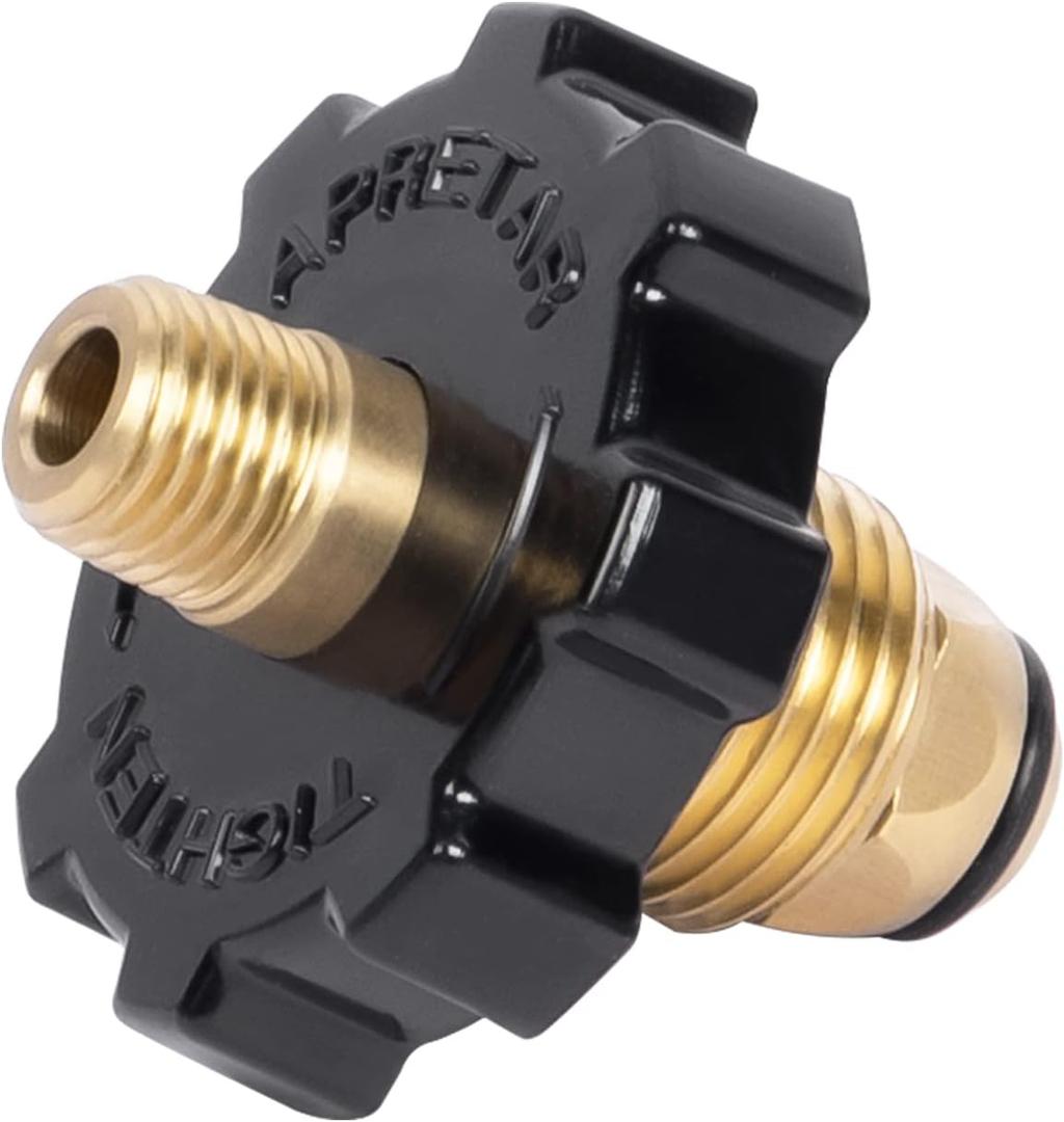 GASPRO Propane Tank Gas Fitting for Regulator and Hose, POL x 1/4" Male NPT, Excess Flow, Solid Brass