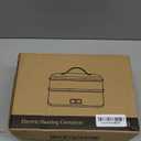 Self Cooking Electric Lunch Box, Portable Food Warmer for On-the-Go, Mini Rice Cooker 2 Layers 800ML Heated Lunch Box for Home Office Cook Food White