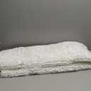 oyzz home Set of 1 Reversible Bath Rug 2 X 6ft| 100% Cotton Hand Tufted Soft & Absorbent Bath Mat|Washable Quick Dry Shaggy Shower Mat | Non-Slip Mordern Bathroom Decor | White