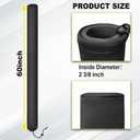 Pair of Boat Trailer Guide Pole Pad and Cover Heavy Duty Canvas Boat Trailer Capped Guide Pole Pad Cover- Black