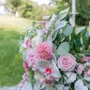 Lisuun 9FT Wedding Arch Flower Garland, Handmade Wedding Table Decorations,Head Table Floral Decor for Noble and Charming Wedding Ceremony, Dusty and Blush