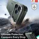 ESR for iPhone 17 Pro Phone Case with Stand, 23ft Military-Grade Drop Protection with Camera Control, Shock-Absorbing Rugged Cover, Compatible with MagSafe Accessories, Cyber Series, Green