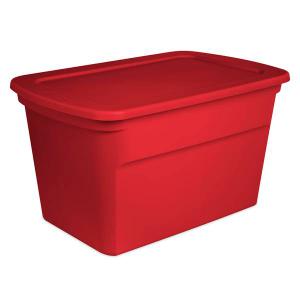 Sterilite 30 Gallon Tote Red No Lid