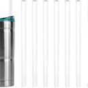 6pcs Reusable Plastic Straws for Bubba 24oz Tumblers, with Stainless Steel Cleaning Brush, Transparent Water Bottle Straws Accessories for Bubba 24oz Envy S Cup (BPA Free)