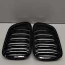 E46 Grill, Front Kidney Grille Compatible with 1999-2002 E46 2-Door Coupe/Cabriolet Pre-Facelift, 2000-2006 M3 Double Slats Gloss Black Grill