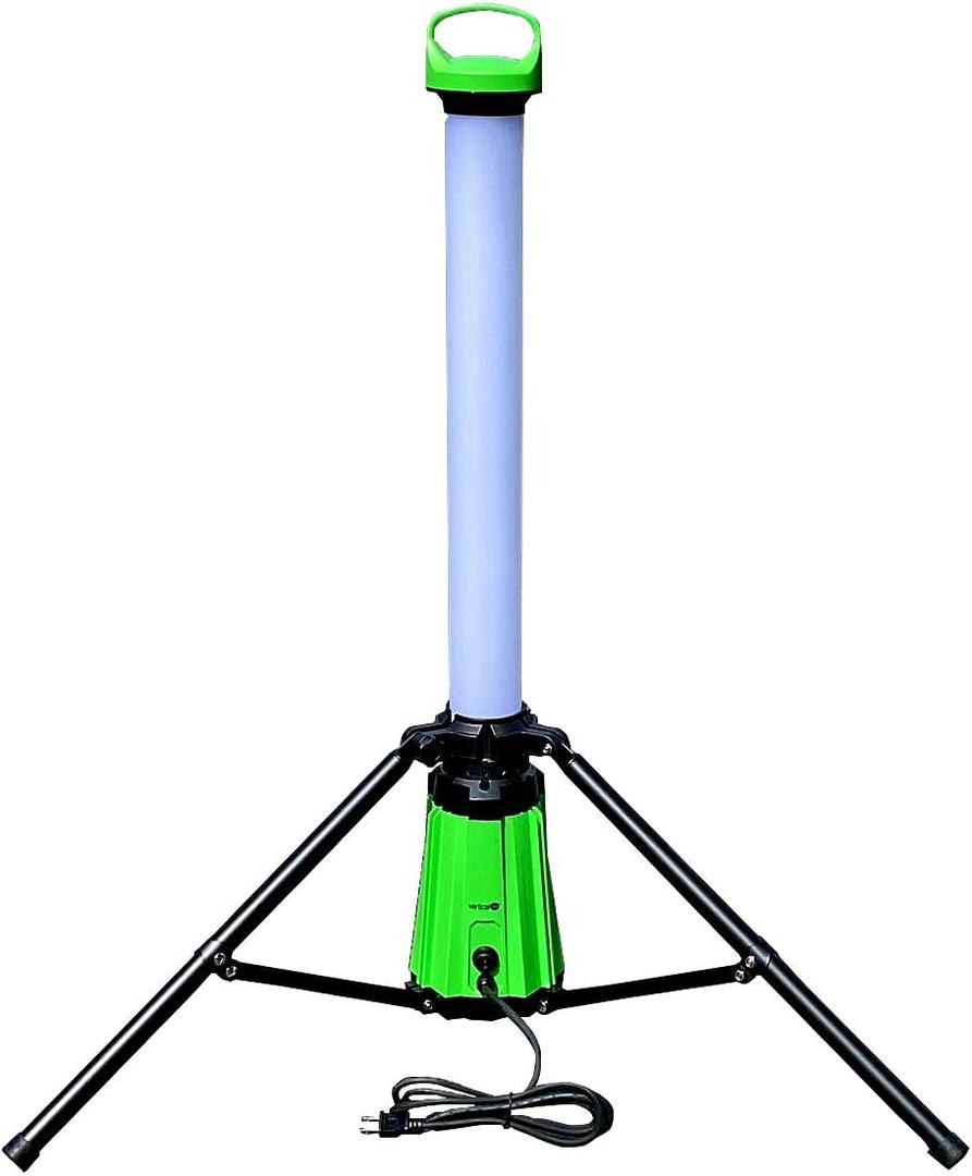 DUNWELL Vertical360 Tripod LED Work Light 5000 Lumens Portable Telescoping Work Light with 360 All-Around Brightness Collapsible, Standing LED Light Ideal for Garages, Shops, Attics & More