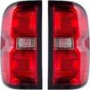 Tail Lights Rear Lamp Brake lights Compatible with Chevy Chevrolet Silverado 1500 2500 3500 2014-2019, GMC Sierra 2500 3500 2015-2019,Without Wiring Kit and Bulbs, (OE-Pair)