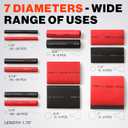 Dowire Heat Shrink Tubing Kit - 3:1 Ratio - Adhesive Lined - Wire Shrink Wrap Tubing - Waterproof Marine Grade Shrink Tube - 200 PCS - Black, Red