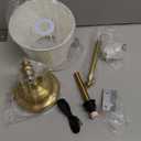 KDG Cordless Wall Sconces Set of 2, Small Wireless 5200mAh Rechargeable Battery Fabric LED Wall Lamps, Portables Lightings for Wall Painting, Living Room, Bedroom, Hallway, Gifts, Night Light (Gold)