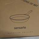 SENSARTE Nonstick Ceramic Frying Pan Skillet, 10-Inch Omelet Pan, Healthy Non Toxic Chef Pan, Induction Compatible Egg Pan with Heat Resistant Handle, PFAS-Free, White