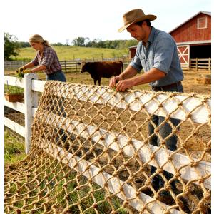 Climbing Cargo Net, Safety Nets Cargo Rope Ladder Truck Trailer Heavy Duty Netting Balcony Banister Stair Protection Fence Decor Mesh Nets Netting,Netting Grid Rail Playground Indoor Outdoor, 3.3X9.9FT