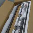 4-Light Kitchen Island Lighting, Farmhouse Pendant Island Light Fixture with Glass Shades, Black and Gold Chandelier for Dining Room, Restaurant, Foyer