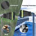 Outdoor Faucet Covers for Winter, Pro 9.8" H x 7.1" W Outside Faucet Cover Freeze Protection, Upgraded Reusable Spigot Covers Winter Insulated for Outside Faucet with Reflective Strip, 6 Pack Black