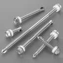 Wensilon (50Pcs)#14×6" Hex Washer Head Self Drilling Screws, 410 Stainless Steel Metal SheetScrews，TEK Screws, Self Drilling Screws, Self Tapping Screws,Extensions Extra Long Screws