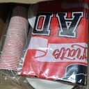 DAZONGE Graduation Decorations 2026 Red and Black, 265pcs Disposable Tableware Kit for 50 Guests, Plates, Napkins, Cups, Tablecloth and Hanging 2026 Graduation Party Decorations