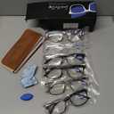 NOVIVON 6 Pack Reading Glasses with 6 Cases  Blue Light Blocking Readers for Women & Men, Computer eye glasses, Cheaters