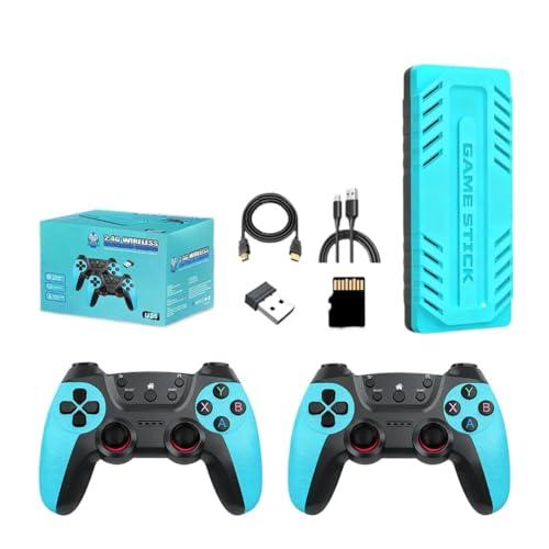 JSAIGams U36 Retro Game Console Stick, 4K HDMI Plug & Play TV Gaming Device, 128GB Storage, S905X4 Chip, 2 Wireless Controllers, Ideal Gift for Adults & Kids (U36 128G Battery)