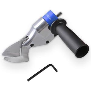 360 Pivoting Drill Metal Shear Attachment - for Curved & Straight Cutting, Professional Power Tool Accessory for Cordless & Corded Drills, Metal Cutter for Iron, Aluminum & Copper Sheets- B