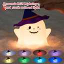 2 x 1800mAh Rechargeable Night Light, LED Dimmable Silicone Nightlight for Kids, RGB Color Glow, 30 Mins Timmer Bedside Lamp for Bedroom/Nursery/Decor (Purple)