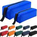 12 Pcs 2 Sizes Tool Bag Oxford Tool Pouches with Zipper 9.84in 11.8in Waterproof Versatile Organizer Pouch Zippered Multipurpose Bags for Organizer Screwdriver Pliers Wrench Scattered Tools, 6 Colors