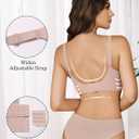 Avidlove Seamless Bras for Women Wireless Push Up Bra Comfort Full Coverage Bralette Supportive No Underwire T-Shirt Bra (Large, Pink)