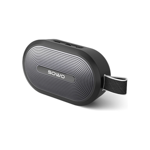 SOWO Wireless Portable Small Speaker, Ultra Magnetic Bluetooth Speaker for Golf Cart, Coverless IP67 Waterproof, 24 H Playtime, Pro Sound, Clip On Design for Outdoor, Indoor - Black