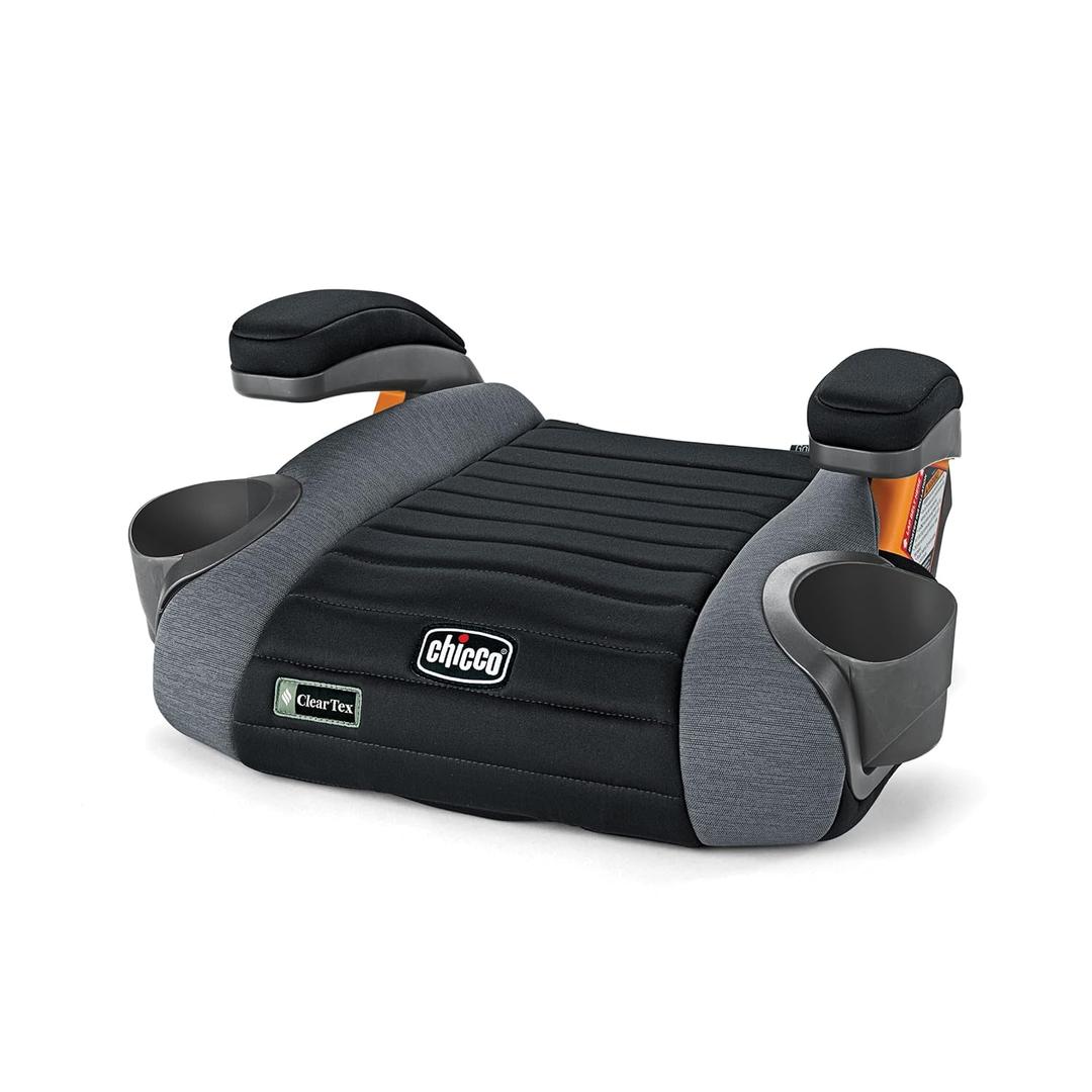 Chicco GoFit ClearTex Backless Booster Car Seat, Vehicle Seat Belt Install