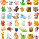 DIYDEC 40pcs Mini Resin Animal 40 Styles Tiny Resin Animals Miniature Little Small Animal Figures Bulk for Micro Fairy Garden Landscape Accessories Dollhouse Hide Crafts Decor Aquarium Toys
