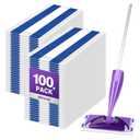 100 Count Mop Pad Refill Compatible with Swiffer WetJet, Disposable Multi-Layers Mopping Pads for All Hard Surface, Especially Hardwood Floor, Super Absorbent Spray Mopping Pad Refills