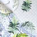 Rectangle Tablecloth 52x70 Inch Washable Table Cover Tropical Plant Leaves, Floral Table Cloth for Kitchen Dining Indoor Outdoor Tabletop Decoration (Palm Leaves, 52x70 inch)