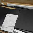 PRAISUN 55 Inch L Shaped Desk with Power Outlets and USB-C Port, Computer Corner Home Office Desk with File Fabric Drawers and Movable Monitor Stand, Larger Storage for Gaming, Work, Black