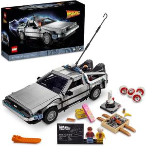 LEGO Icons Back to the Future Time Machine 10300, Model Car Building Kit Based on the Delorean from the Iconic Movie, Perfect Build for Teens and Adults Who Love to Create