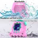JCHPINE Hard Case and Silicone Cover for Tamagotchi Paradise Electronic Pet, Protective Cases for Tamagotchi Paradise with Screen Protector and Lanyard (Pink)