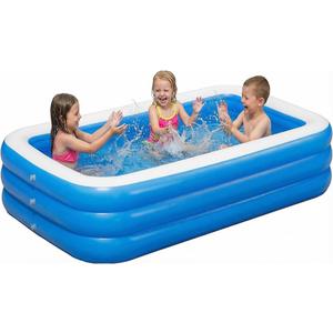 Inflatable Swimming Pool 715124 Large Inflatable Pools, Blow Up Pools Durable Family Pool for Summer Water Party, Outdoor, Garden Backyard(18013056CM)