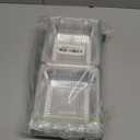 50 Count Clear Plastic Containers with Lids for Food, Thickened Disposable Sandwich Containers Clamshell Boxes for Cake Slice, Dessert, Hamburger, Salad